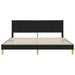 Cadru de pat cu headboard Negru 200 x 200 cm Țesătură - WALTI WALTI