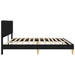 Cadru de pat cu headboard Negru 200 x 200 cm Țesătură - WALTI WALTI