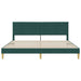 Cadru de pat cu headboard Verde închis 200 x 200 cm Țesătură - WALTI WALTI