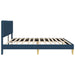 Cadru de pat cu headboard albastru 200 x 200 cm Țesătură - WALTI WALTI
