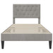 Cadru de pat cu headboard Gri deschis 90 x 190 cm Catifea - WALTI WALTI