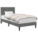 Cadru de pat cu headboard Gri închis 90 x 190 cm Catifea - WALTI WALTI