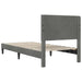 Cadru de pat cu headboard Gri închis 90 x 190 cm Catifea - WALTI WALTI