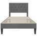 Cadru de pat cu headboard Gri închis 90 x 190 cm Catifea - WALTI WALTI