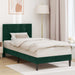 Cadru de pat cu headboard Verde închis 90 x 190 cm Catifea - WALTI WALTI