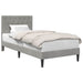 Cadru de pat cu headboard Gri deschis 90 x 200 cm Catifea - WALTI WALTI