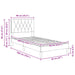 Cadru de pat cu headboard Roz 90 x 200 cm Catifea - WALTI WALTI