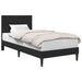 Cadru de pat cu headboard Negru 90 x 200 cm Catifea - WALTI WALTI
