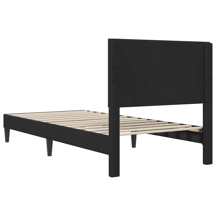 Cadru de pat cu headboard Negru 90 x 200 cm Catifea - WALTI WALTI