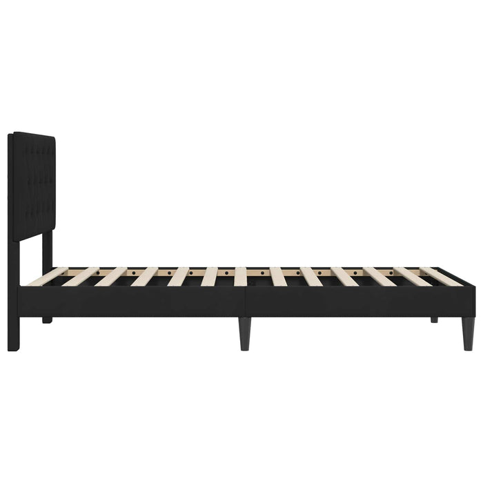 Cadru de pat cu headboard Negru 90 x 200 cm Catifea - WALTI WALTI