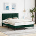 Cadru de pat cu headboard Verde închis 120 x 200 cm Catifea - WALTI WALTI