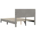 Cadru de pat cu headboard Gri deschis 140 x 190 cm Catifea - WALTI WALTI