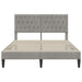 Cadru de pat cu headboard Gri deschis 140 x 190 cm Catifea - WALTI WALTI