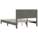 Cadru de pat cu headboard Gri închis 140 x 190 cm Catifea - WALTI WALTI