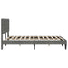 Cadru de pat cu headboard Gri închis 140 x 190 cm Catifea - WALTI WALTI