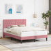 Cadru de pat cu headboard Roz 140 x 190 cm Catifea - WALTI WALTI