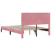 Cadru de pat cu headboard Roz 140 x 190 cm Catifea - WALTI WALTI