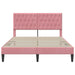 Cadru de pat cu headboard Roz 140 x 190 cm Catifea - WALTI WALTI