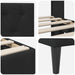 Cadru de pat cu headboard Negru 140 x 190 cm Catifea - WALTI WALTI