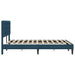 Cadru de pat cu headboard albastru 140 x 190 cm Catifea - WALTI WALTI