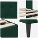 Cadru de pat cu headboard Verde închis 140 x 200 cm Catifea - WALTI WALTI