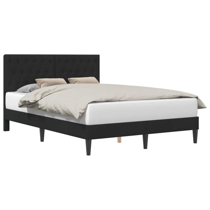 Cadru de pat cu headboard Negru 160 x 200 cm Catifea - WALTI WALTI