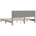 Cadru de pat cu headboard Gri deschis 180 x 200 cm Catifea - WALTI WALTI