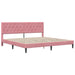 Cadru de pat cu headboard Roz 180 x 200 cm Catifea - WALTI WALTI