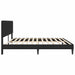 Cadru de pat cu headboard Negru 180 x 200 cm Catifea - WALTI WALTI