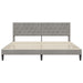 Cadru de pat cu headboard Gri deschis 200 x 200 cm Catifea - WALTI WALTI