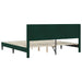 Cadru de pat cu headboard Verde închis 200 x 200 cm Catifea - WALTI WALTI