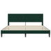 Cadru de pat cu headboard Verde închis 200 x 200 cm Catifea - WALTI WALTI