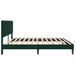 Cadru de pat cu headboard Verde închis 200 x 200 cm Catifea - WALTI WALTI