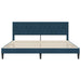 Cadru de pat cu headboard albastru 200 x 200 cm Catifea - WALTI WALTI