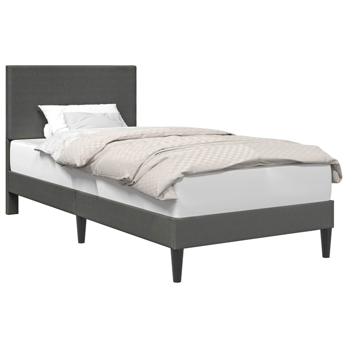 Cadru de pat Gri închis 80 x 200 cm Țesătură din corduroy WALTI