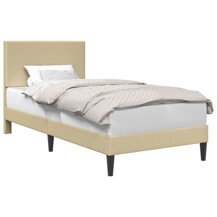 Cadru de pat cu headboard Verde deschis gri 90 x 190 cm - WALTI WALTI