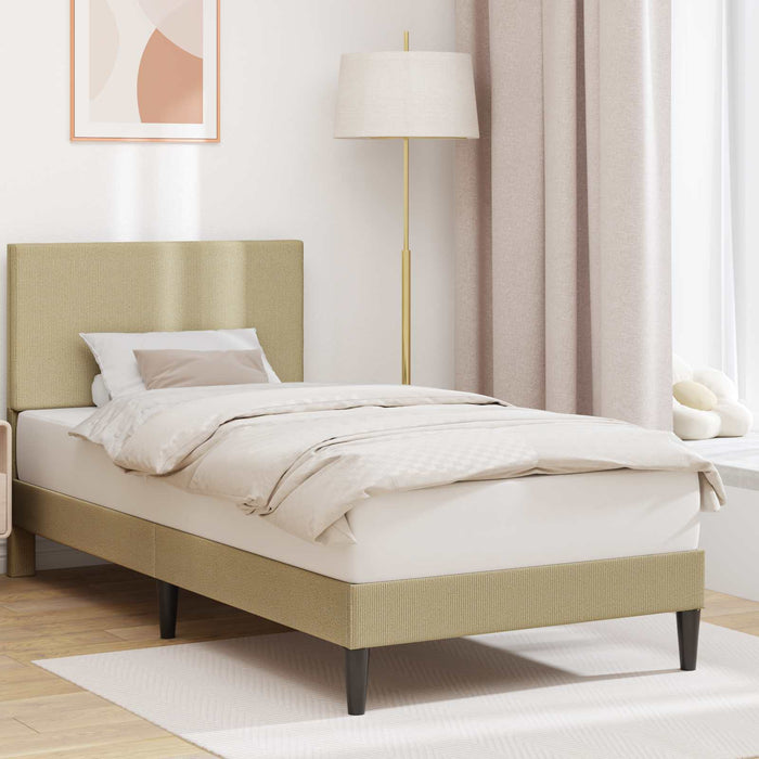 Cadru de pat cu headboard Verde deschis gri 90 x 200 cm - WALTI WALTI