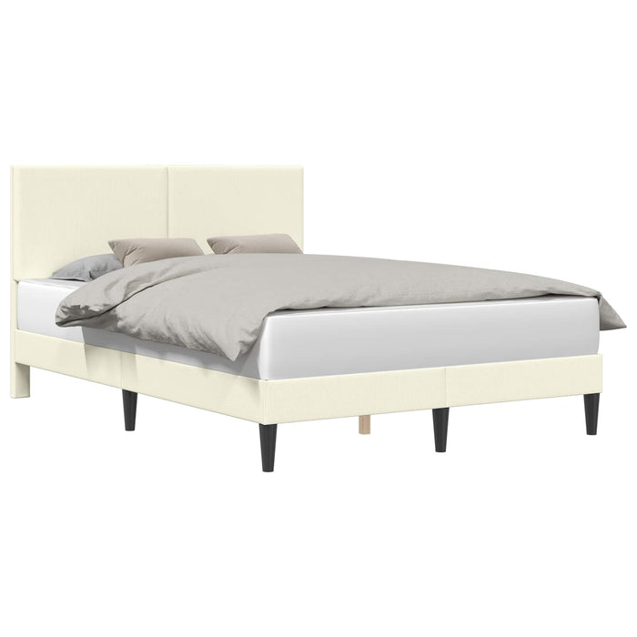 Cadru de pat Crem 120 x 190 cm Țesătură din corduroy WALTI