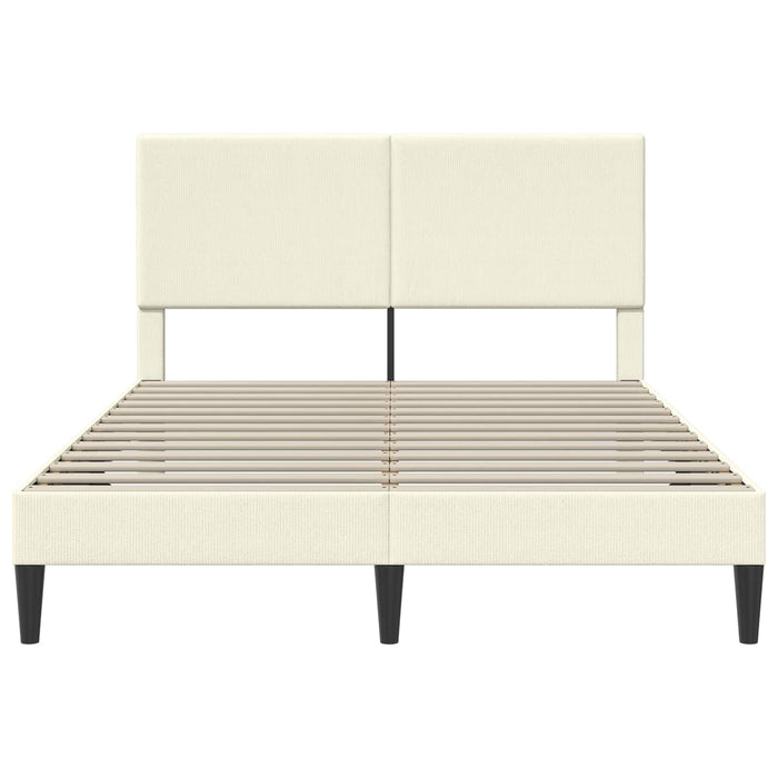 Cadru de pat Crem 120 x 190 cm Țesătură din corduroy WALTI
