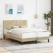 Cadru de pat cu headboard Verde deschis gri 140 x 190 cm - WALTI WALTI