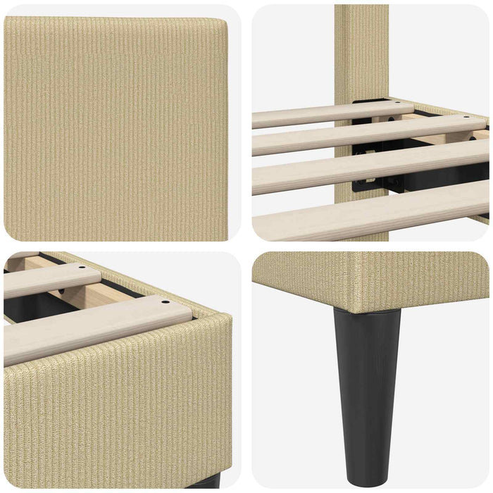 Cadru de pat cu headboard Verde deschis gri 180 x 200 cm - WALTI WALTI