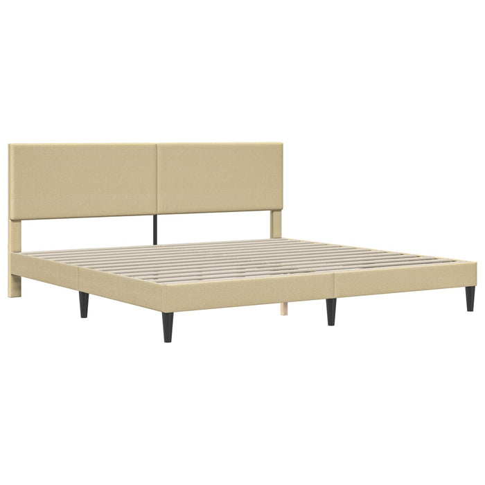 Cadru de pat cu headboard Verde deschis gri 200 x 200 cm - WALTI WALTI