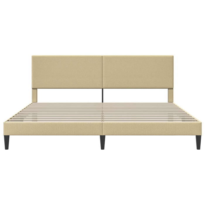 Cadru de pat cu headboard Verde deschis gri 200 x 200 cm - WALTI WALTI