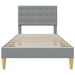 Cadru de pat cu headboard Gri deschis 80 x 200 cm Țesătură - WALTI WALTI