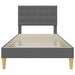 Cadru de pat cu headboard Gri închis 80 x 200 cm Țesătură - WALTI WALTI