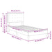 Cadru de pat cu headboard Gri închis 80 x 200 cm Țesătură - WALTI WALTI