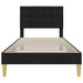 Cadru de pat cu headboard Negru 80 x 200 cm Țesătură - WALTI WALTI
