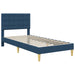 Cadru de pat cu headboard albastru 80 x 200 cm Țesătură - WALTI WALTI