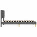 Cadru de pat cu headboard Gri închis 90 x 190 cm Țesătură - WALTI WALTI