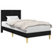 Cadru de pat cu headboard Negru 90 x 190 cm Țesătură - WALTI WALTI